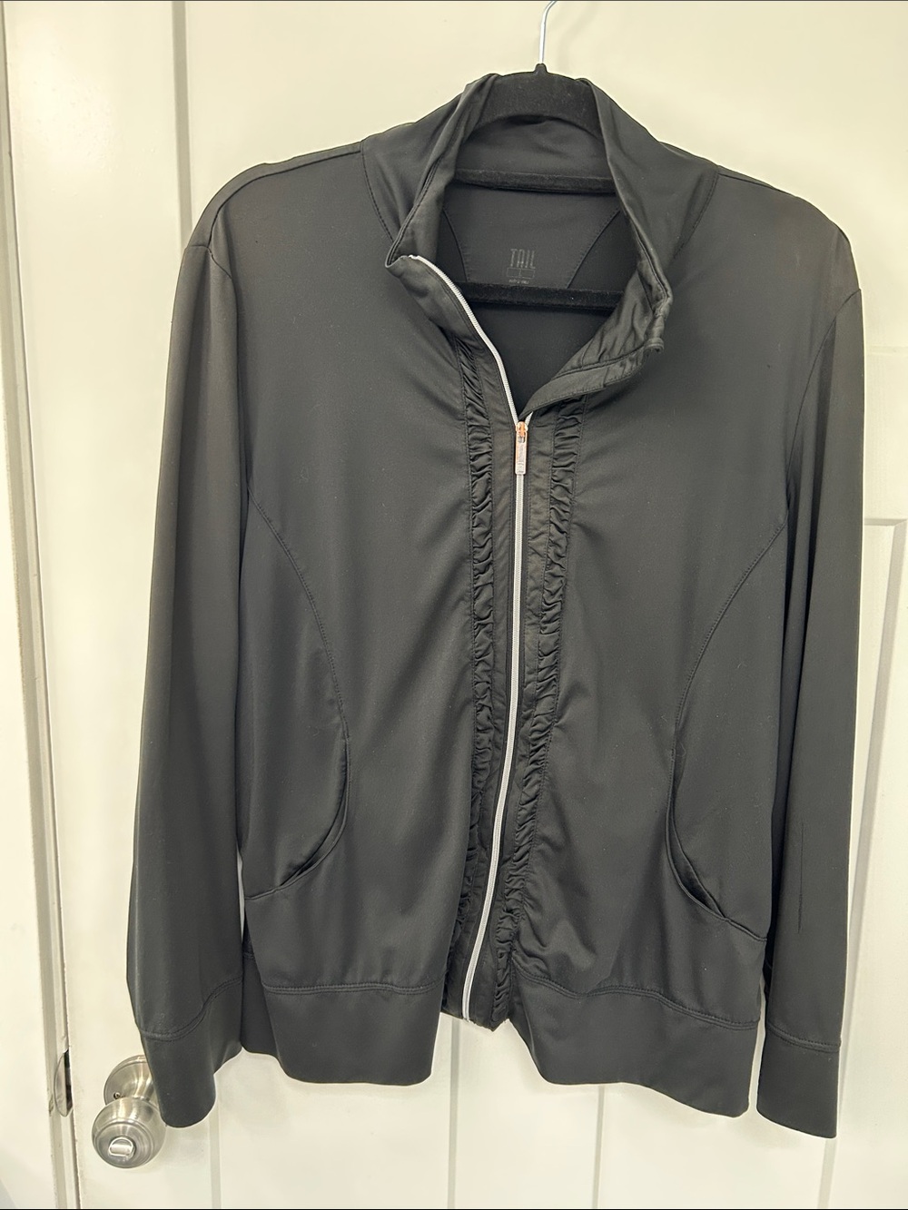 Tail Black Zip-Front Lightweight Jacket